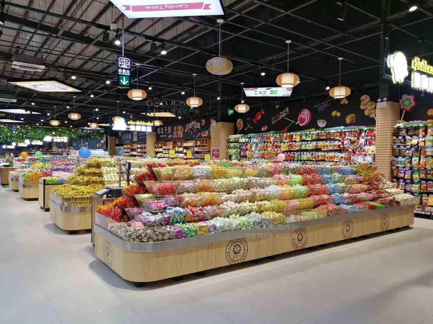 展示道具 钢木货架