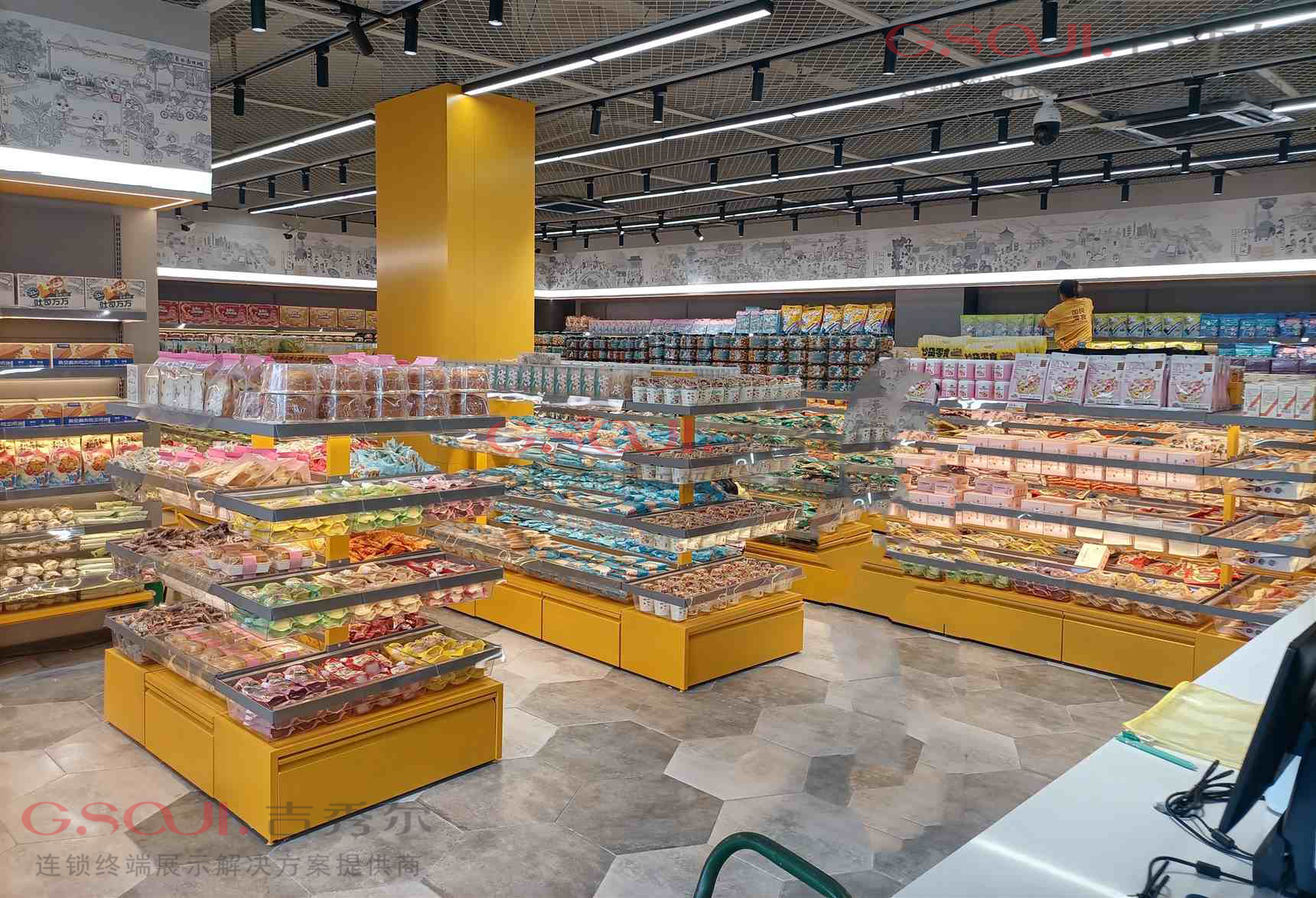 三只松鼠品牌零食货架